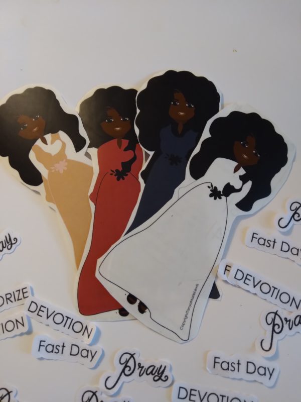 The Modesty Maiden Stickers (Pack of Four)